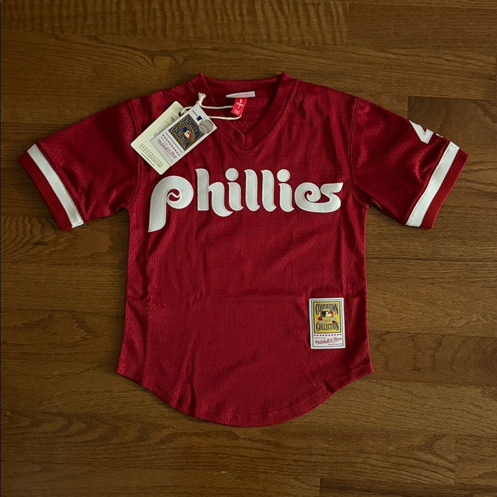Phillies Jersey Lenny Dykstra # 4 Mitchell & Ness Phillies Youth Size 8 NWT